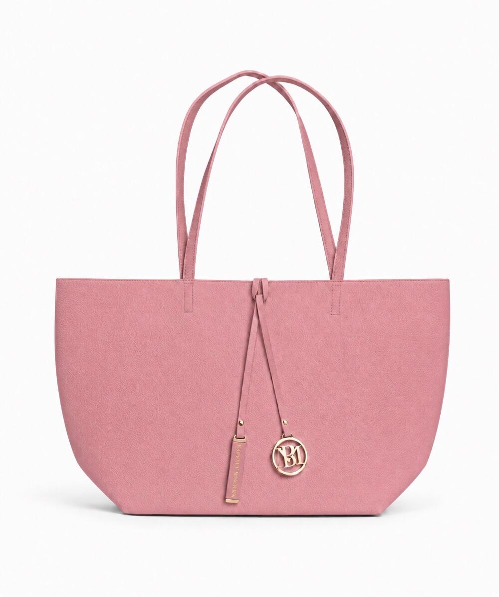 Badgley Mischka BMH-015 Blush Pink Decorative Chain Large Tote Bag NWT Sealed!